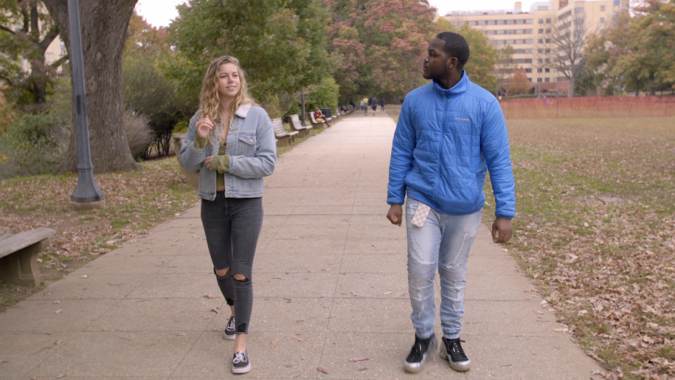 Alexa Paulay-Simmons and Daequan Taylor in "Deaf U," Netflix's docuseries about students at Washington, D.C.'s Gallaudet University, for deaf and hard of hearing students.