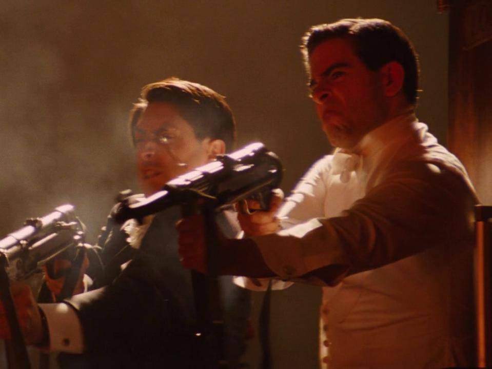 Omar Doom as Omar Ulmer and Eli Roth as Sergeant Donny Donowitz in "Inglourious Basterds."