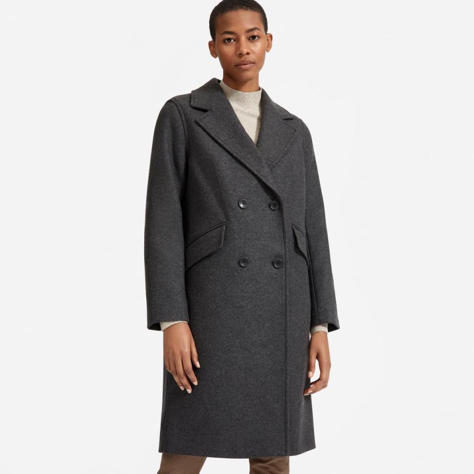 The Italian ReWool Overcoat. Image via Everlane.