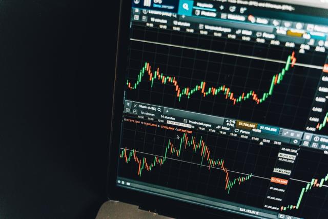 A computer desktop wallpaper for forex trading terminal ai