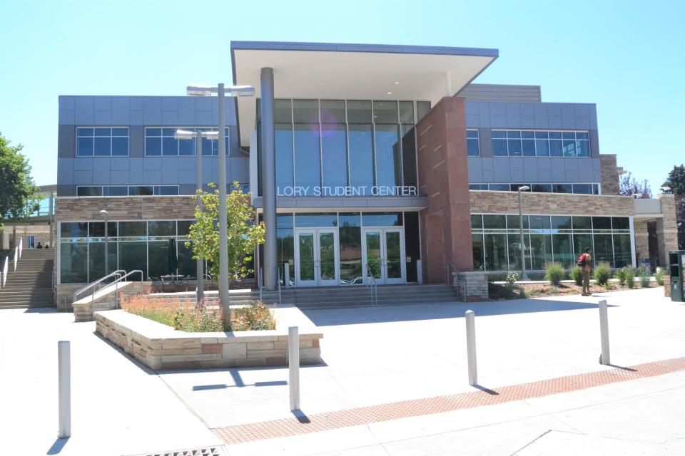 The north entrance to Colorado State University's Lory Student Center, pictured on Tuesday following the completion of north-end renovations to the building in Fort Collins.