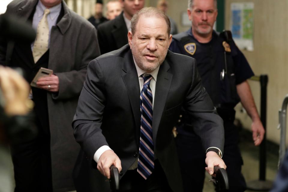 Harvey Weinstein arrives at courthouse for his sex-crimes trial in New York, Feb. 5, 2020.