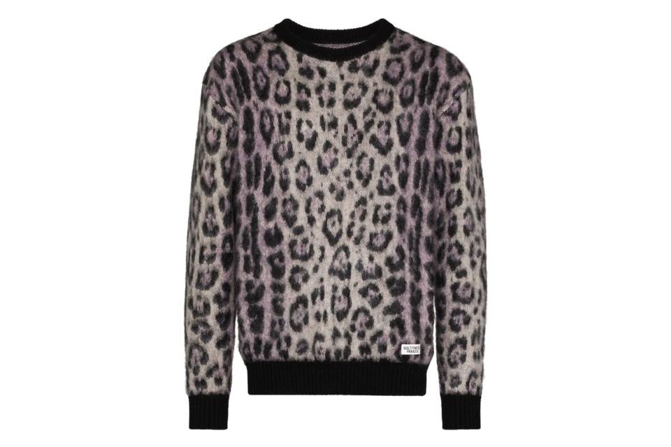 Wacko Maria jacquard leopard knit jumper