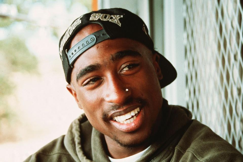 Tupac Shakur, photographed for ‘Poetic Justice’ in 1993, was shot and killed in Las Vegas in 1996 after a boxing match. (Eli Reed/Columbia/Kobal/Shutterstock)