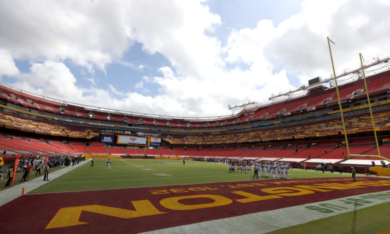 Washington Football Team field ahead of an NFL game.