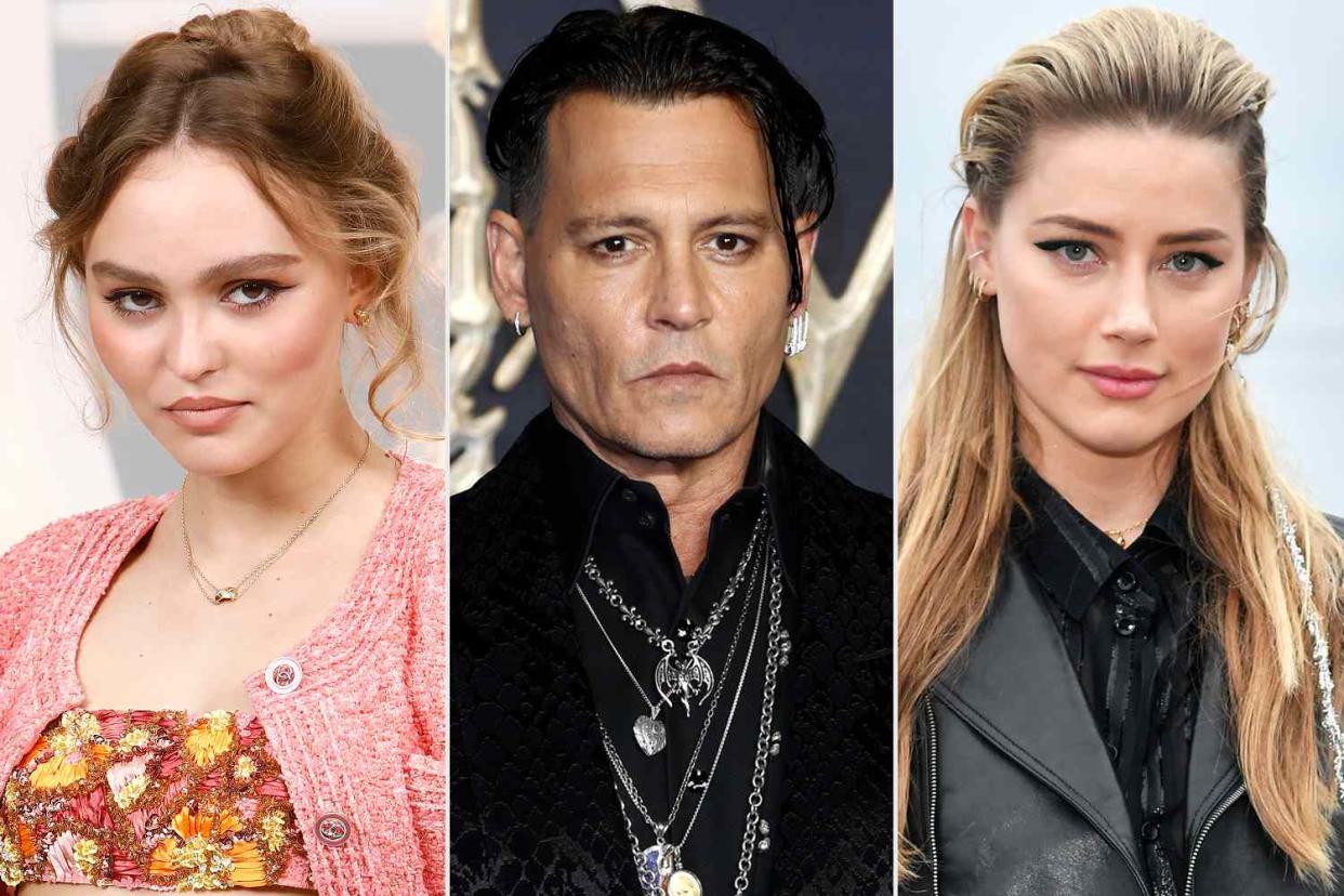 Lily-Rose Depp, Johnny Depp, Amber Heard