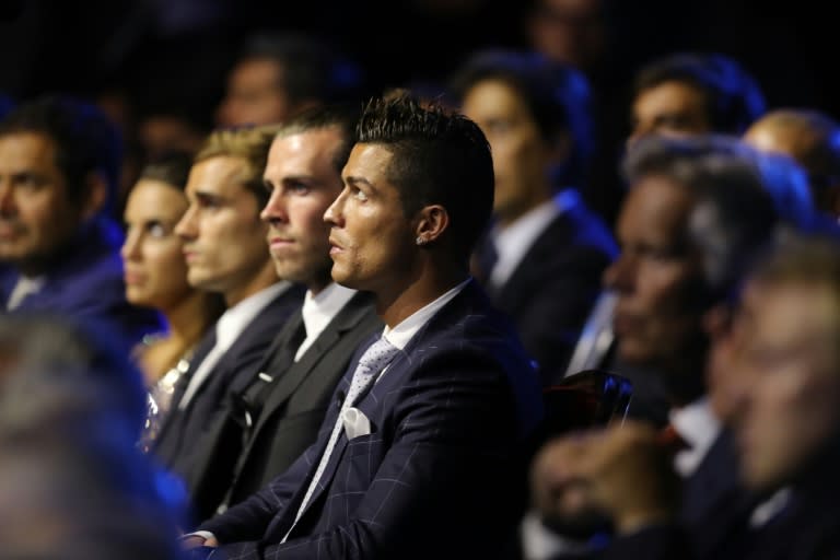 Real Madrid's Portuguese forward Cristiano Ronaldo looks on during the UEFA Champions League group stage draw ceremony, on August 25, 2016 in Monaco