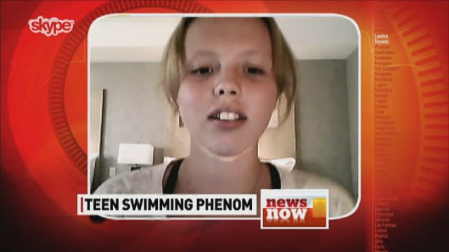 Ambitious teen swimmer