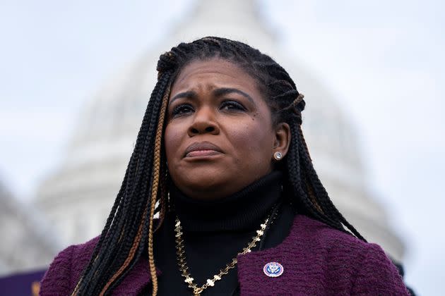 Rep. Cori Bush is among the House Democrats who voted against the infrastructure bill because she was unhappy it was being delinked from the Build Back Better Act. She said Sunday that Democrats threw out their leverage over moderates in doing that. (Photo: Tom Williams via Getty Images)