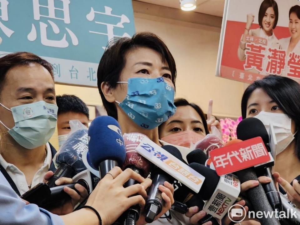 無黨籍台北市長參選人黃珊珊。   圖：周煊惠 / 攝