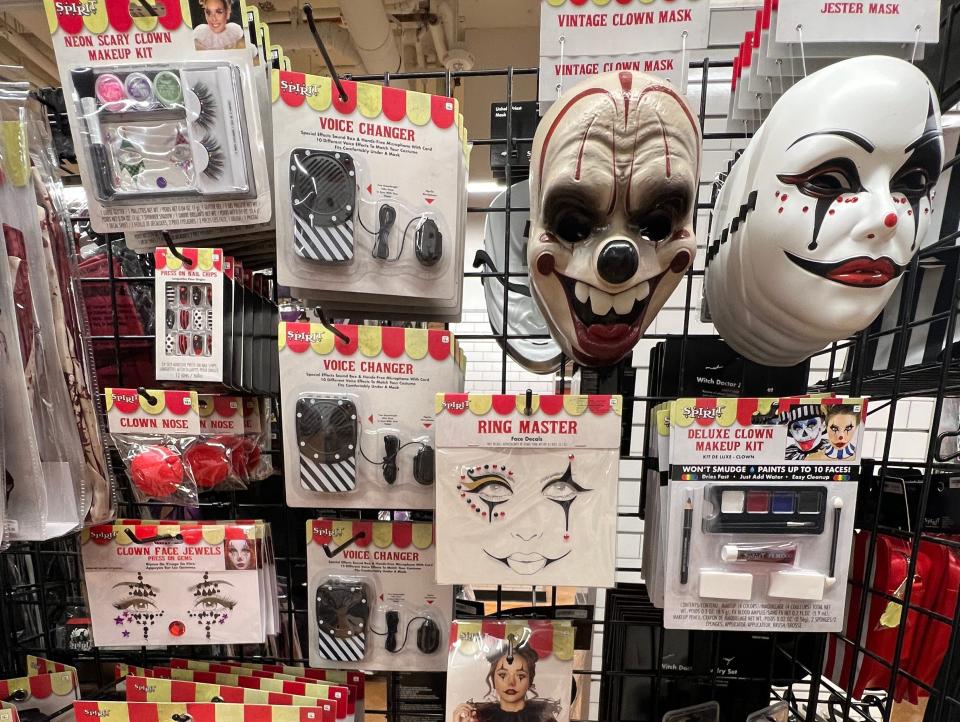 circus section at spirit halloween