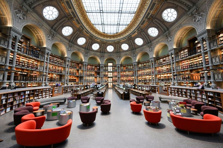 La Sala Oval Richelieu de la Biblioteca Nacional de Francia, en París, en una imagen del 13 de febrero de 2024 (Stefano Rellandini)
