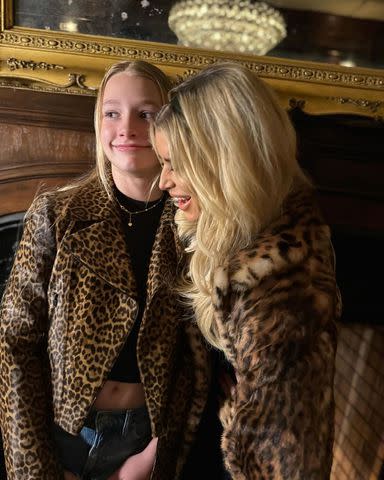 Jessica Simpson and Daughter Maxwell Are Lookalikes in Chic Animal Print  Jackets — See the Photos!