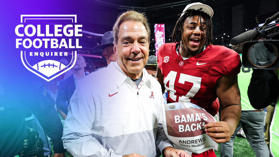 Nick Saban and James Smith celebrate after winning the SEC
(Photo by Kevin C. Cox/Getty Images)