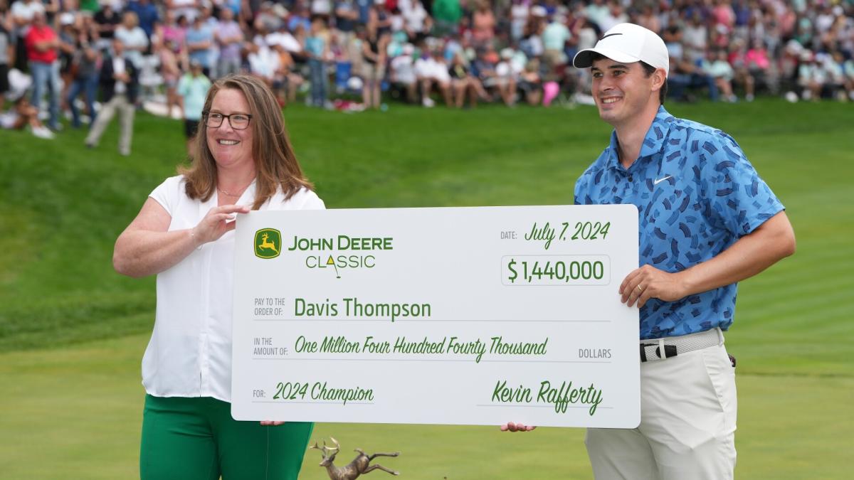 Earnings of Davis Thompson and the rest of the field at the John Deere Classic