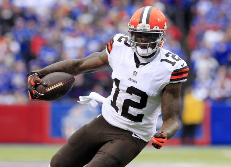 Josh Gordon is hoping to get reinstated by the NFL. (AP)