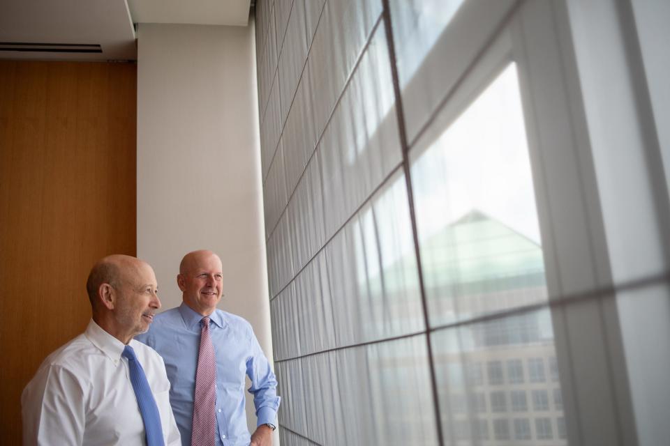 Insiders at Goldman say Lloyd Blankfein (left) has been disparaging his successor, David Solomon (right). "Once Lloyd does that," says one, "it opens the door for other people to do that."