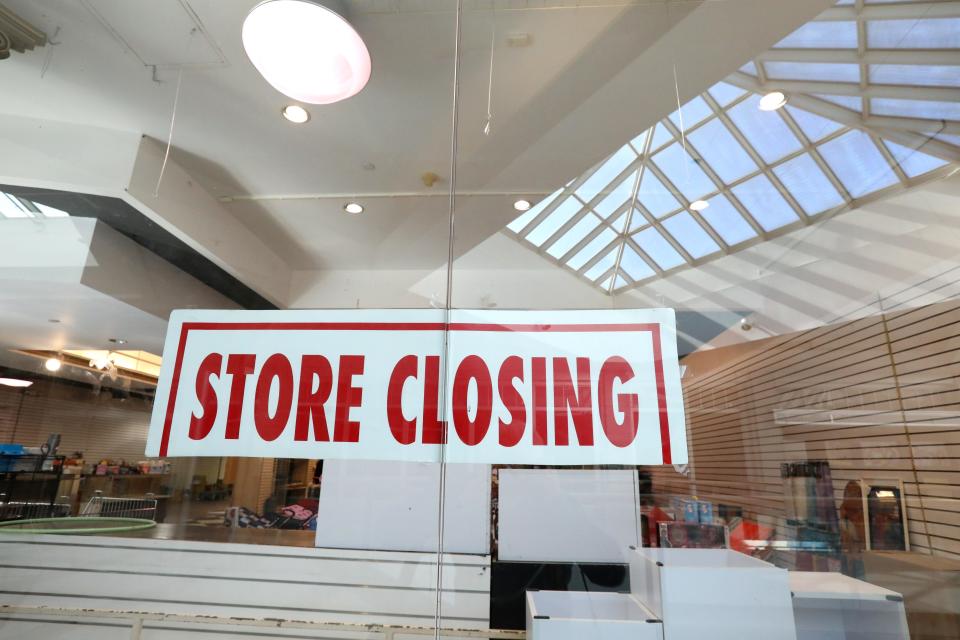 Closing sign at A 2 Z at the Galleria in White Plains March 7, 2023. Owner Taj Singh has had stores at the mall for 17 years. While many tenants have moved out, he prefers to stay with the mall for the final days before the mall closes.