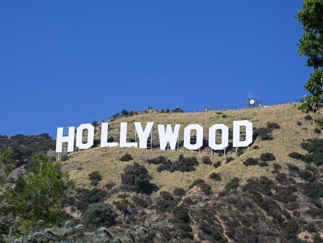 A view of the Hollywood sign.