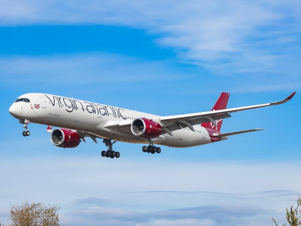 Virgin Atlantic Plane in Flight