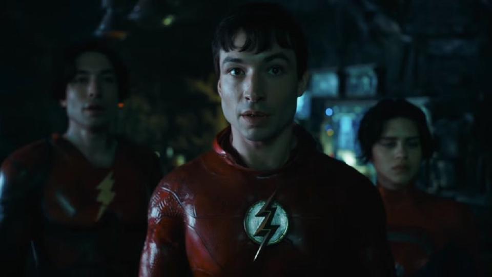 Ezra Miller as two different Flashes, as well as Sasha Calle as Supergirl.