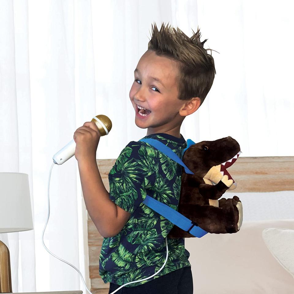 Singing Machine Kids Presents The Sing Along Crew Speaker & Microphone Plush Kids Karaoke Backpack