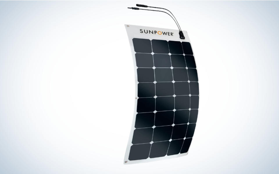 The Sunpower 100-Watt Expert Power Panel is the best flexible marine solar panel.