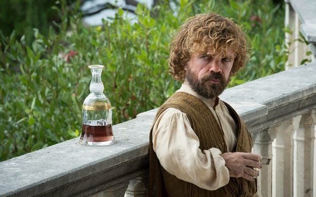 Tyrion Lannister doing what he does best - drinking - Copyright (c) 2015 Rex Features. No use without permission.