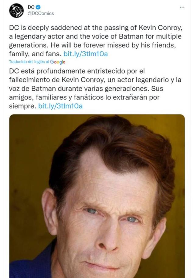 Fallece Kevin Conroy, actor de voz que interpretó a Batman en los juegos  Arkham y en la serie animada