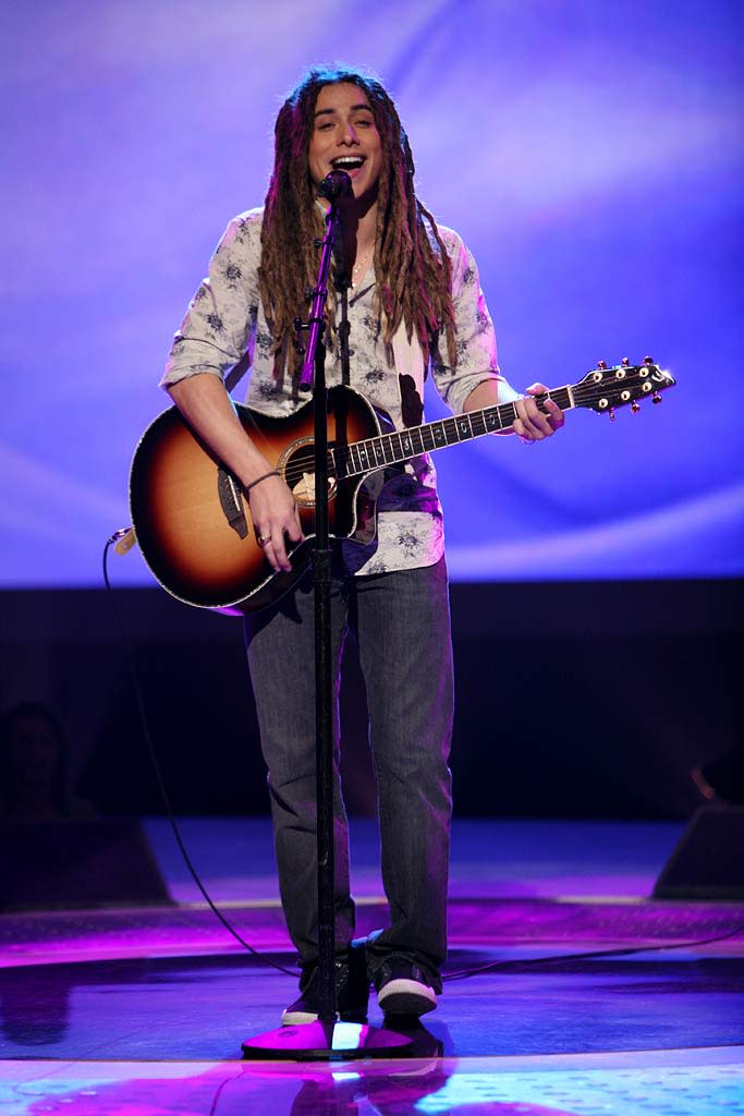 Jason Castro performs as one of the top 20 contestants on the 7th season of American Idol.