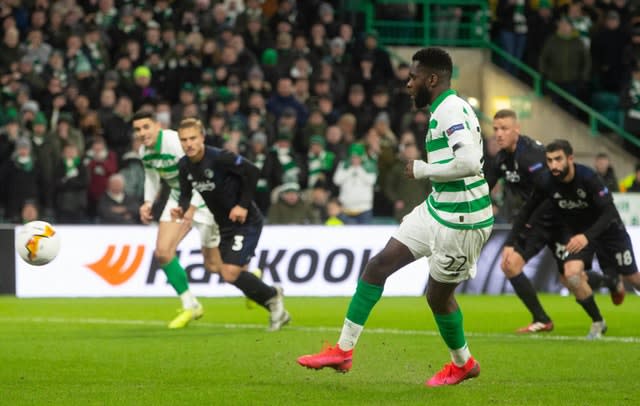 Odsonne Edouard drew Celtic level from the spot 