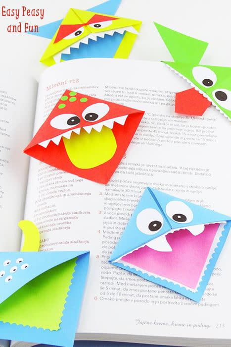 DIY Monster Bookmarks