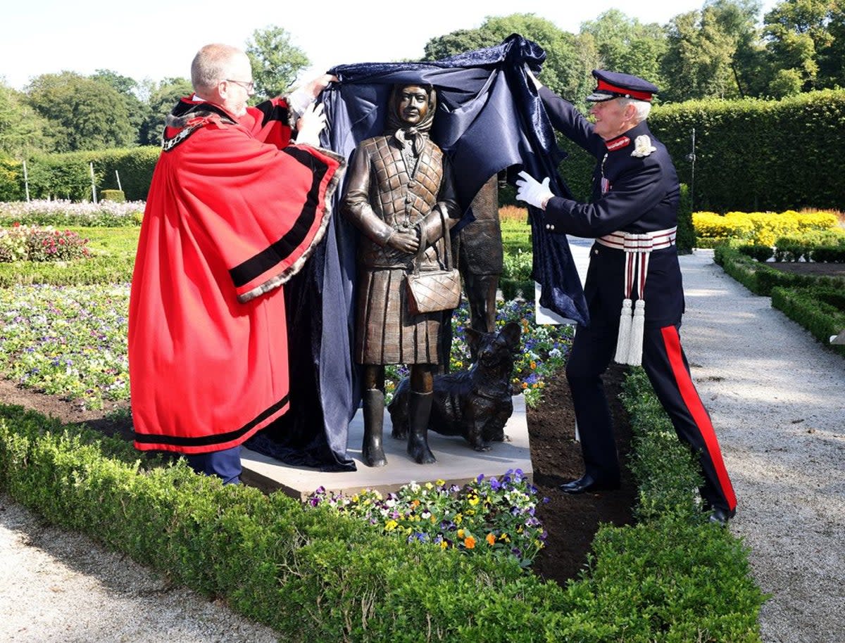 The statue was unveiled on the weekend that marked the second anniversary of Queen Elizabeth II’s death (Antrim and Newtownabbey Borough Council)