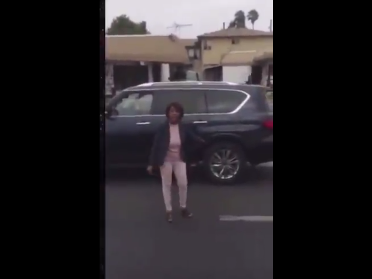 Congresswoman Maxine Waters was filmed intervening in a police traffic stop: Xaiver Brown / Twitter