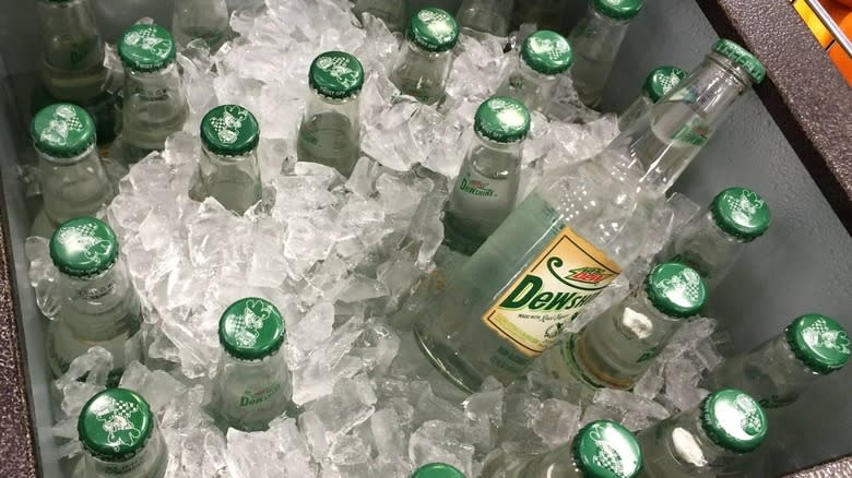 Bottles of DEWshine in ice