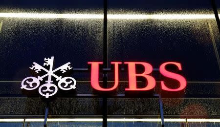 the logo of Swiss bank UBS is seen in Zurich, Switzerland November 10, 2016. REUTERS/Arnd Wiegmann