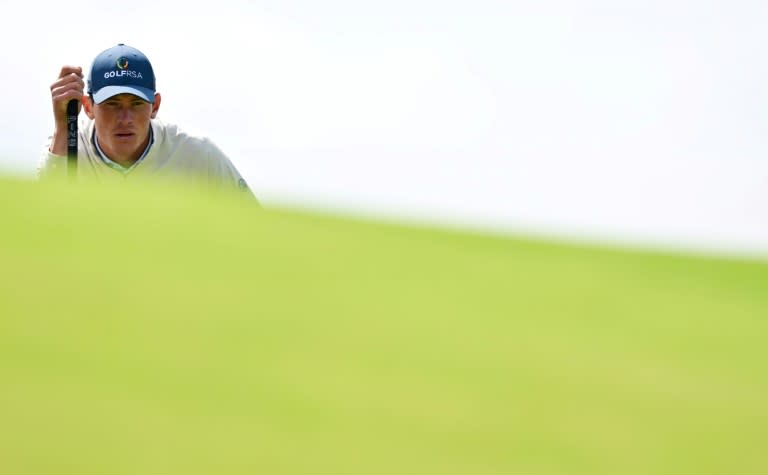 South African amateur Christo Lamprecht has a share of the lead after the first round of the British Open (Ben Stansall)