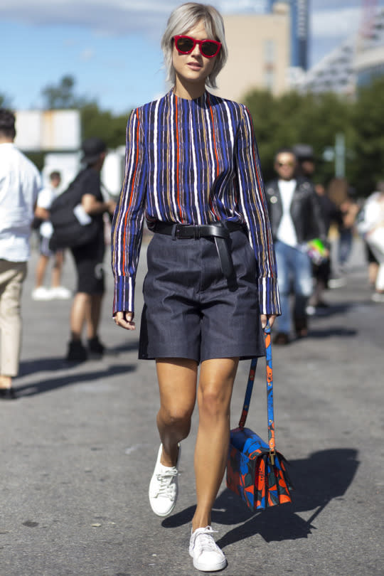 Olivia Toll’s street style look at New York Fashion Week 2015. (Firstview) 