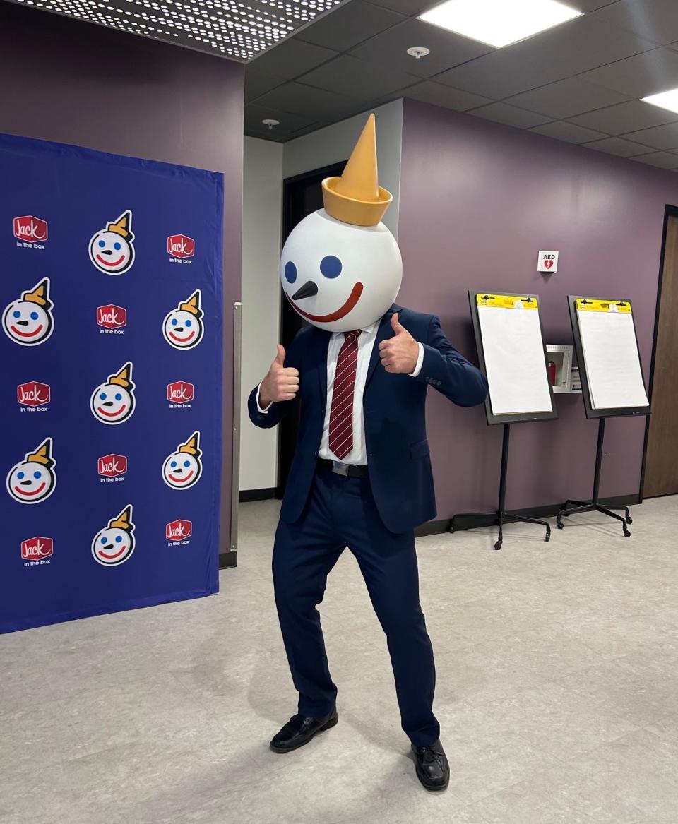 Jack at Jack in the Box HQ