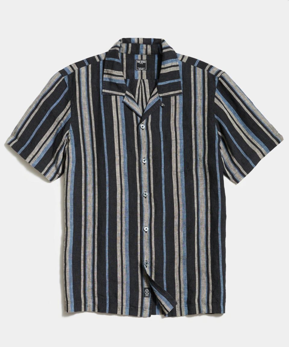 Todd Snyder Italian Short Sleeve Camp Collar Shirt