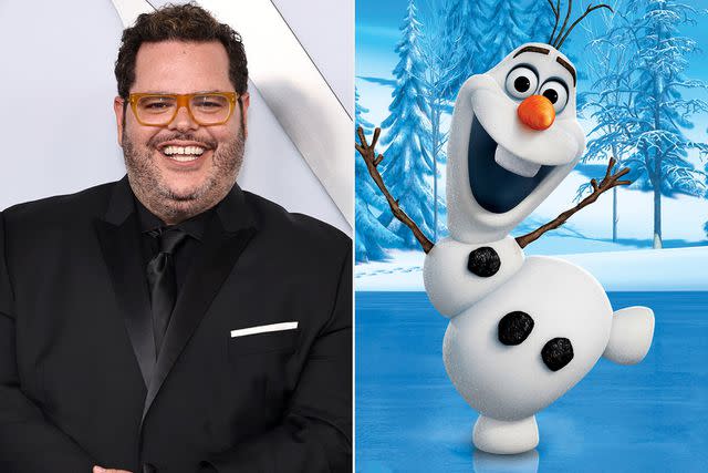 <p>Getty;Disney</p> Josh Gad; Olaf in 'Frozen'