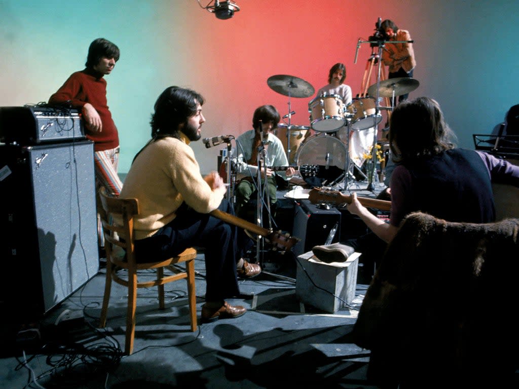 The Beatles rehearse at Twickenham Studios  (Walt Disney Studios)