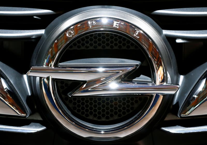 The logo of a German car manufacturer Opel is seen at Brussels Motor Show