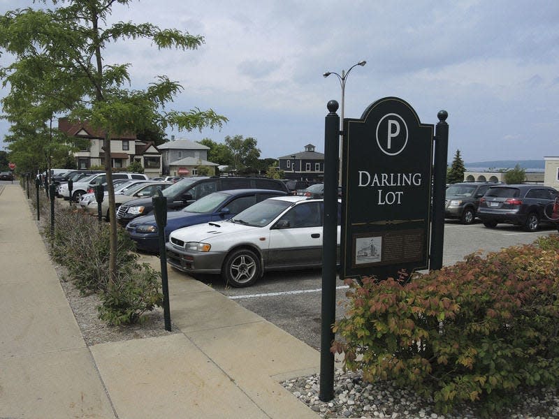 Downtown Petoskey's Darling public parking lot is shown.