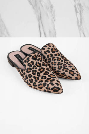 Leopard Pointed-Toe Mule