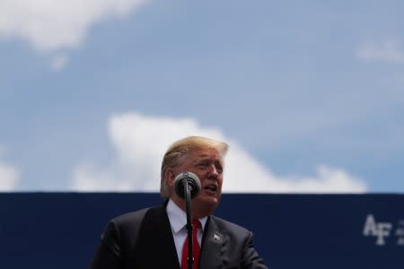 U.S. President Trump attends U.S. Air Force Academy's graduation ceremony in Colorado Springs, Colorado