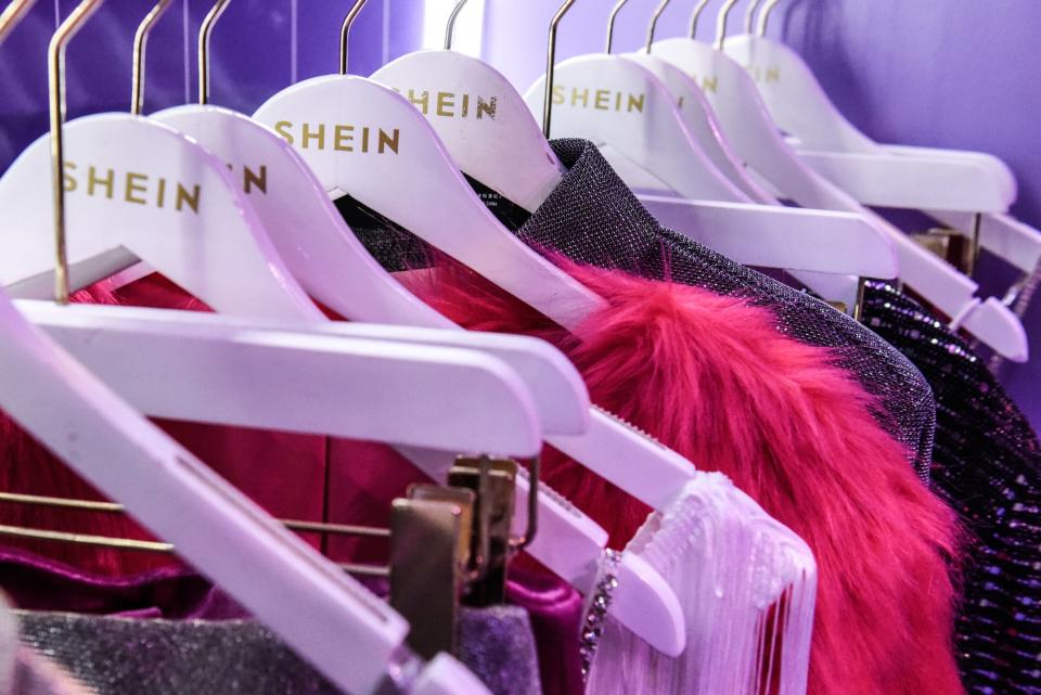 Clothes at the Shein pop-up store in New York, US, on Friday, Oct. 28, 2022. 