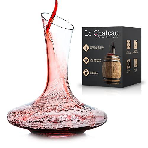 <p><strong>Le Chateau </strong></p><p>amazon.com</p><p><strong>$49.95</strong></p><p><a href="https://www.amazon.com/dp/B01AVTQ1D4?tag=syn-yahoo-20&ascsubtag=%5Bartid%7C2139.g.35184277%5Bsrc%7Cyahoo-us" rel="nofollow noopener" target="_blank" data-ylk="slk:Shop Now" class="link ">Shop Now</a></p><p>With over 4,200 reviews and 4.8 star rating on Amazon, this is possibly the most liked wine decanter there is. </p>