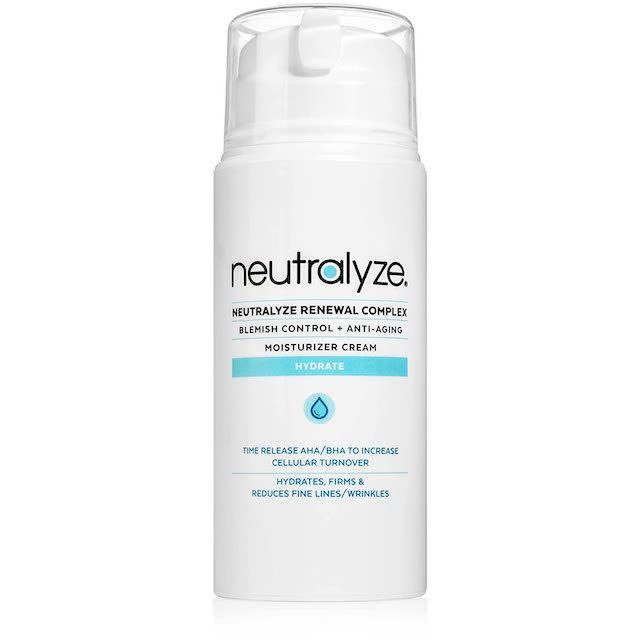 Neturalyze renewal complex best anti acne anti agining moisturizer on Amazon