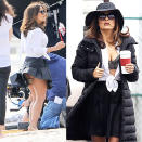 Erste Fotos von Salma Hayek am Set der Komödie "How to Make Love Like an Englishman" beweisen, dass die 47-Jährige immer noch verdammt heiß ist. Sowohl einen Marilyn Monroe-Moment mit Popo-Blitzer als auch den Schulmädchen-Look von Britney Spears in "Baby One More Time" mit XL-Dekolleté kann sie sich ohne Frage leisten. (Bilder: Splash)